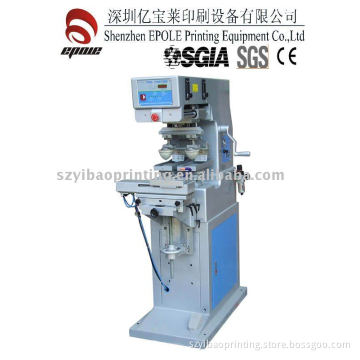 Two colors pad printing machine with shuttle